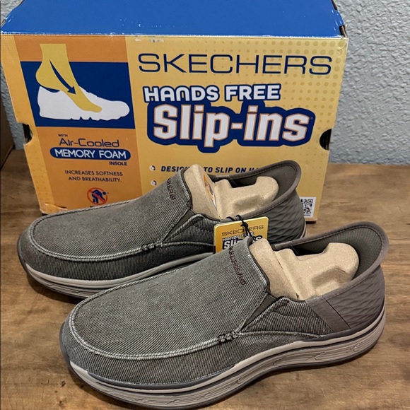 Skechers Other - Skechers Brown Canvas Hands-Free Slip-On Loafers size 8.5 NEW